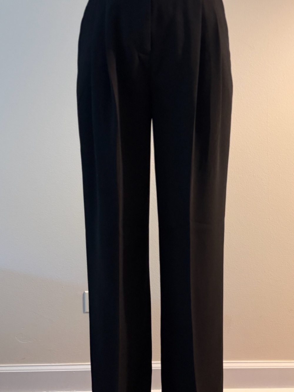 J. Crew Black Wide-Leg Trousers